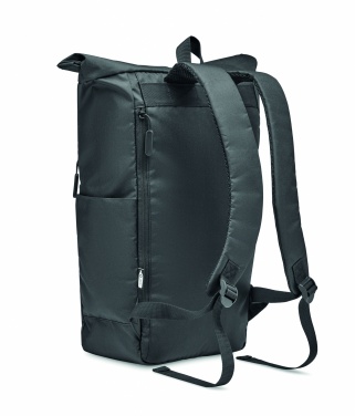 Logo trade promotional products image of: 300D RPET rolltop backpack
