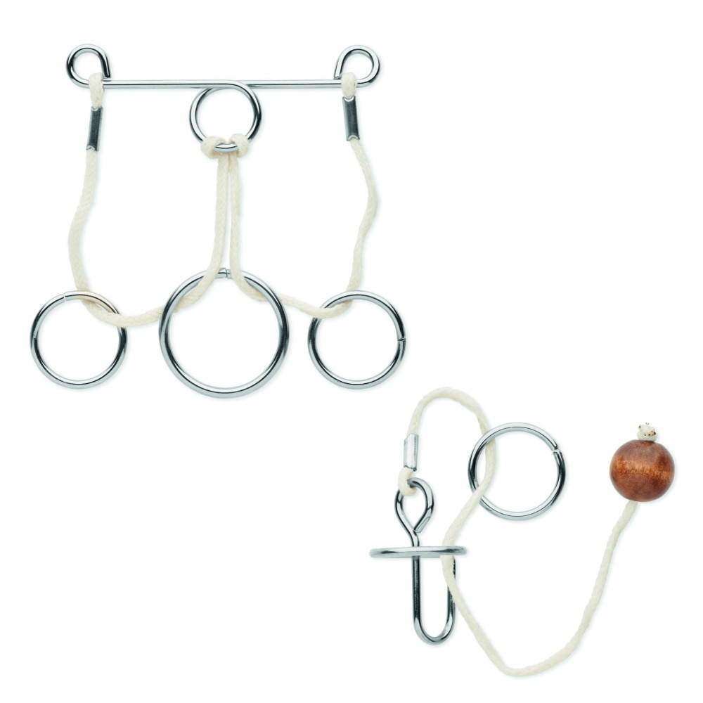 Logotrade promotional items photo of: Set of 2 metal brain teasers