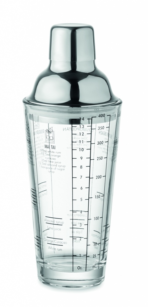 Logo trade advertising product photo of: Glass cocktail shaker 400 ml