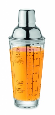 Logo trade promotional merchandise image of: Glass cocktail shaker 400 ml