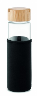 Logo trade advertising product photo of: Glass bottle bamboo lid 600ml