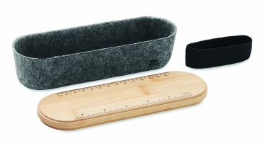 Logotrade business gift image of: RPET felt pencil case with lid