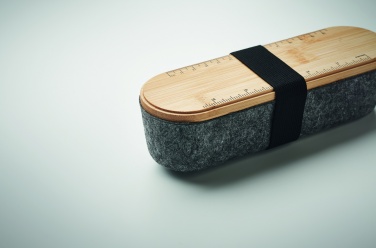 Logotrade promotional products photo of: RPET felt pencil case with lid