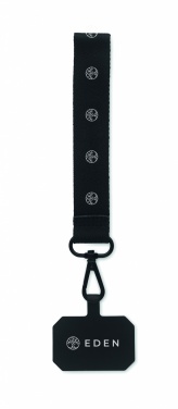 Logo trade promotional giveaways image of: Polyester phone wrist strap