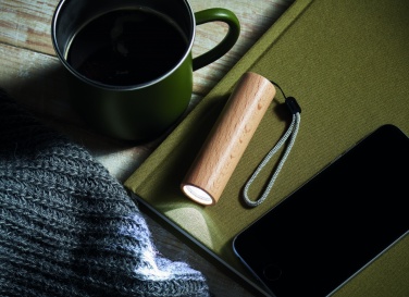 Logotrade advertising products photo of: Beech wood rechargeable torch