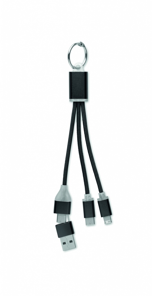 Logo trade corporate gifts image of: 4 in 1 charging cable type C