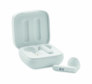 Logo trade promotional items picture of: TWS earbuds with solar charger