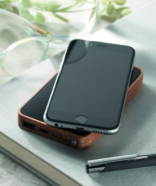 Logo trade promotional item photo of: Wireless 4000 mAh Power bank