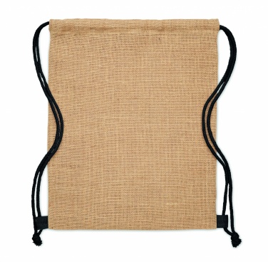 Logo trade promotional merchandise photo of: Jute drawstring bag