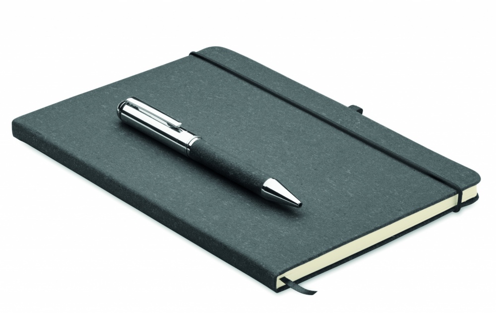 Logotrade promotional product picture of: Recycled leather notebook set
