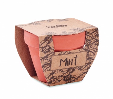 Logo trade business gifts image of: Terracotta pot mint seeds