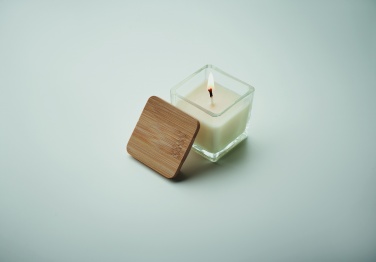 Logo trade promotional gifts image of: Squared fragranced candle 50gr
