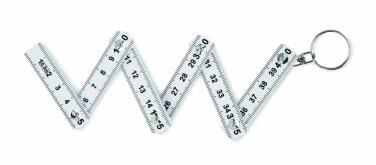 Logo trade promotional merchandise picture of: Carpenters ruler key ring 50cm Kotka