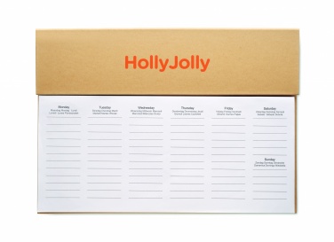 Logo trade business gift photo of: Weekly desktop planner