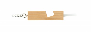 Logotrade promotional gift picture of: Bamboo key ring and stand Salo