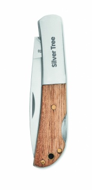 Logotrade advertising product picture of: Foldable knife in acacia wood