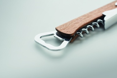 Logo trade promotional giveaway photo of: 3 in 1 bamboo bottle opener WOOL
