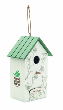 Logo trade promotional merchandise image of: Bird house in plywood