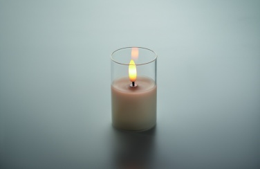 Logo trade promotional merchandise picture of: LED wax candle in glass holder