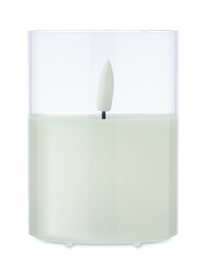 Logo trade promotional gift photo of: LED wax candle in glass holder