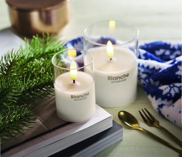 Logotrade promotional item image of: LED wax candle in glass holder