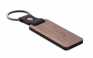 Logotrade business gift image of: Key ring in walnut and PU Kokkola