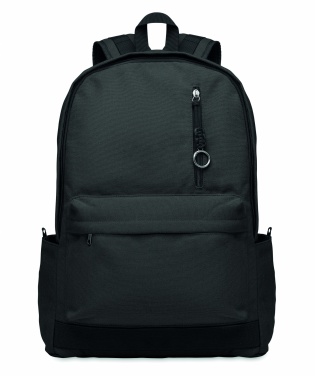 Logotrade promotional gift picture of: A 15-inch laptop backpack made of recycled pre-consumer cotton with customizable printing