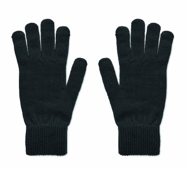 Logo trade business gifts image of: Knitted gloves in RPET