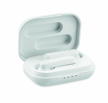 Logo trade promotional merchandise photo of: TWS earbuds with charging base