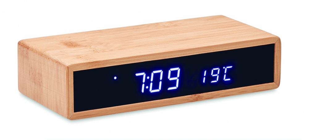 Logotrade corporate gift picture of: Wireless charger in bamboo 5W