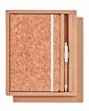 Logo trade advertising products picture of: A5 cork notebook with pen