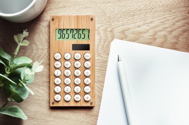 Logotrade business gift image of: 8 digit bamboo calculator