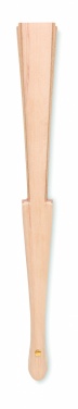 Logo trade promotional gift photo of: Wood hand fan with cork fabric