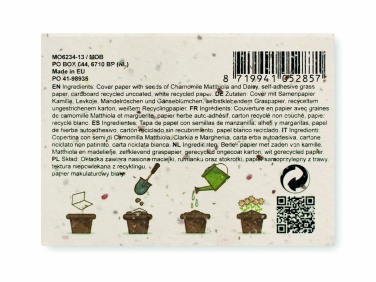 Logotrade corporate gift image of: Grass/seed paper memo pad