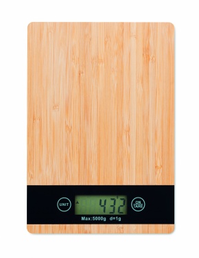 Logotrade promotional merchandise image of: Bamboo digital kitchen scales