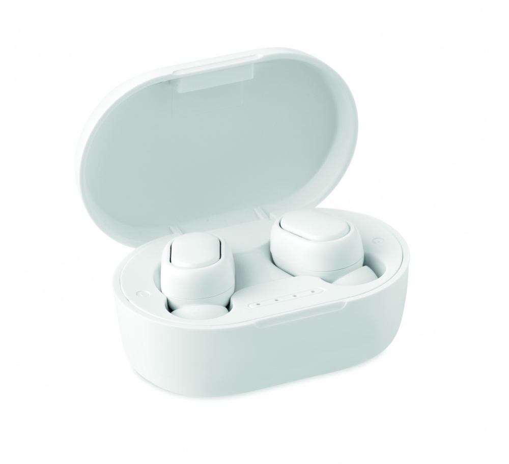Logo trade business gift photo of: Recycled ABS TWS earbuds