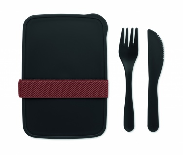 Logo trade promotional items picture of: Lunch box with cutlery
