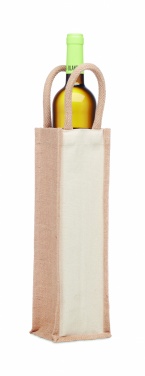 Logo trade promotional items picture of: Jute wine bag for one bottle