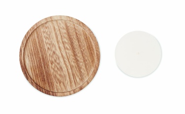 Logotrade business gift image of: Candle on round wooden base
