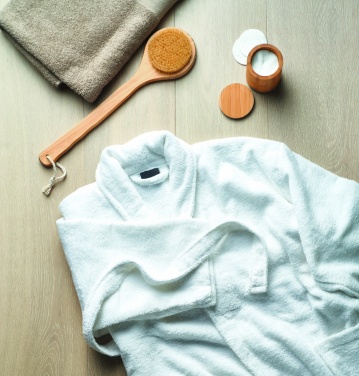 Logo trade promotional products image of: Bathrobe organic cotton XL/XXL