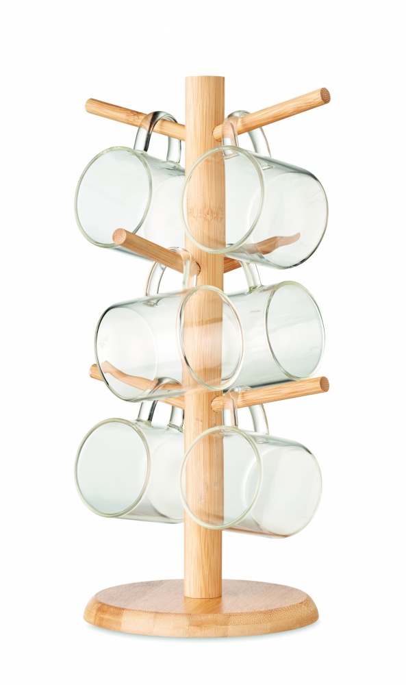 Logo trade promotional merchandise picture of: Bamboo cup set holder
