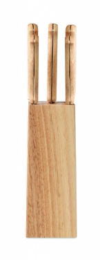 Logo trade promotional product photo of: 5 piece knife set in base