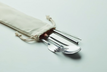 Logo trade promotional giveaways picture of: Cutlery set stainless steel