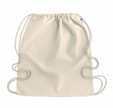 Logo trade business gifts image of: Organic cotton drawstring bag