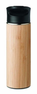 Logo trade promotional gifts picture of: Double wall bamboo flask 450ml
