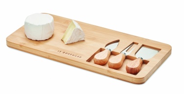 Logotrade corporate gift image of: Bamboo Cheese board set Leipzig