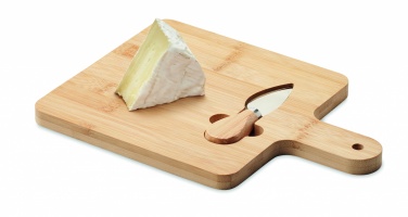 Logo trade promotional merchandise image of: Cheese board set in bamboo Bremen