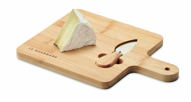 Logo trade promotional merchandise image of: Cheese board set in bamboo Bremen