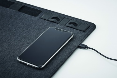 Logotrade advertising product picture of: RPET mouse mat charger 15W