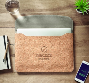 Logo trade promotional items image of: Cork laptop bag magnetic flap